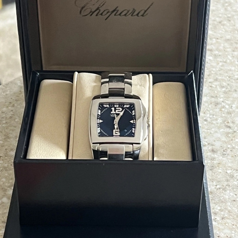 Chopard unisex Elegant Silver and Black Timepiece